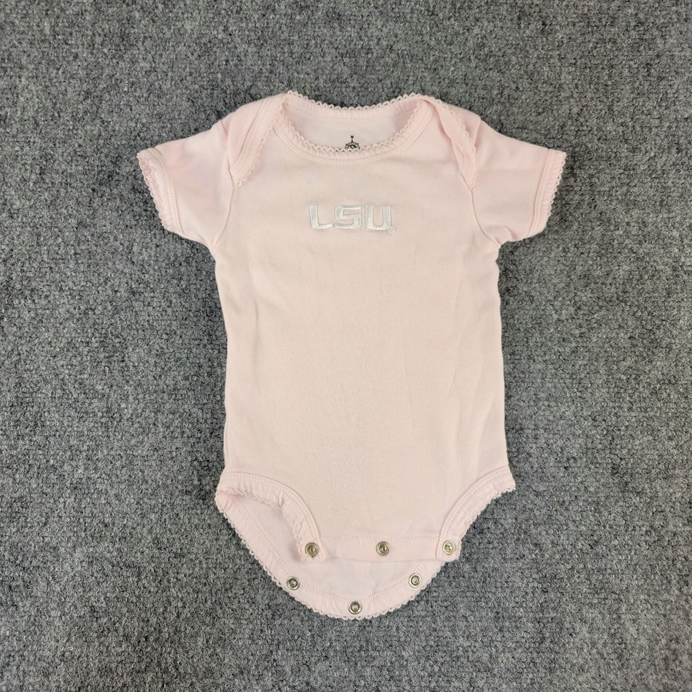 Creative Knitwear LSU Tigers Baby Girls Pink Cotton Bodysuit‎ 0-3 Months 333